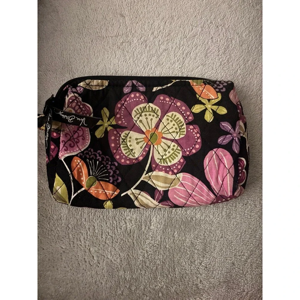 Vera Bradley Pirouette Large Quilted Cosmetic Makeup Bag Pouch